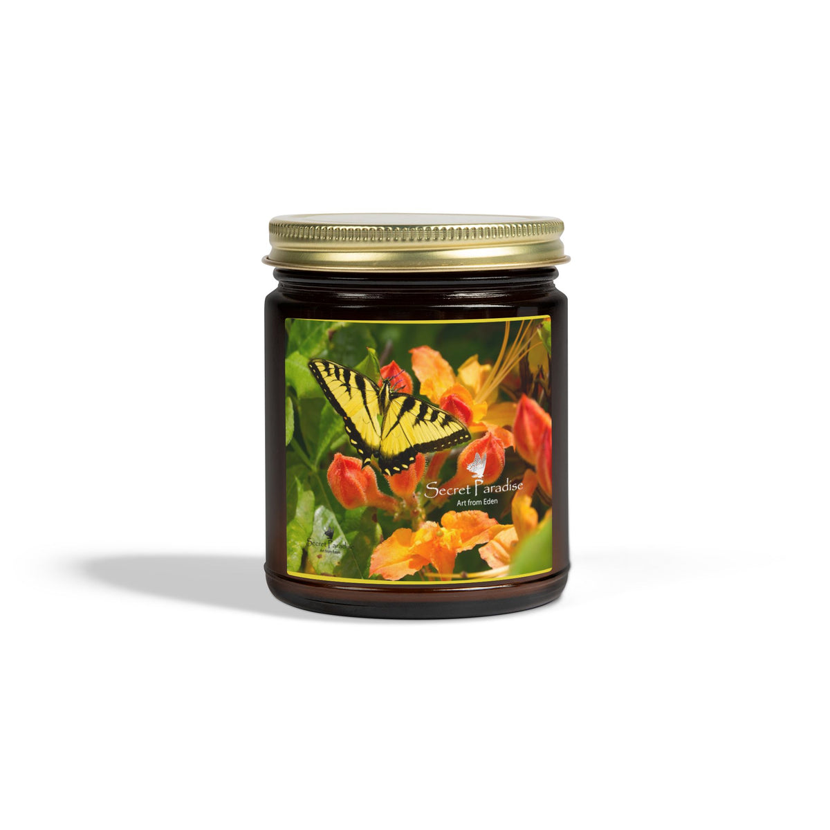 Coconut Apricot Soy Candle — Floral Butterfly Scent (4oz & 9oz)