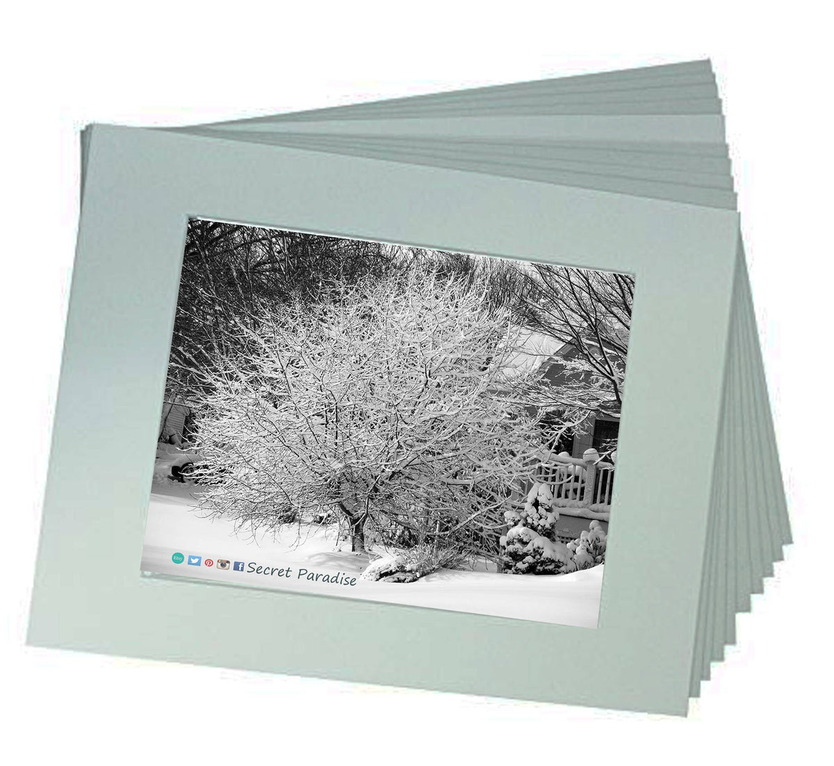 Winter Art Prints - From a Secret Paradise - Classic Blk Wall Frames
