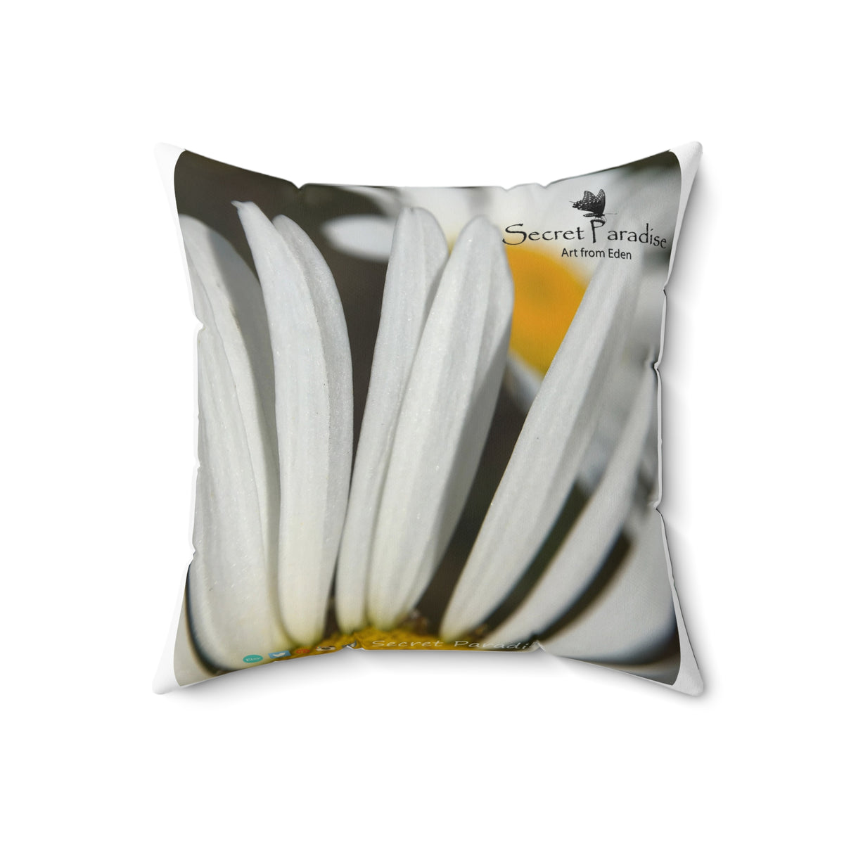 Secret Paradise Floral Square Pillow