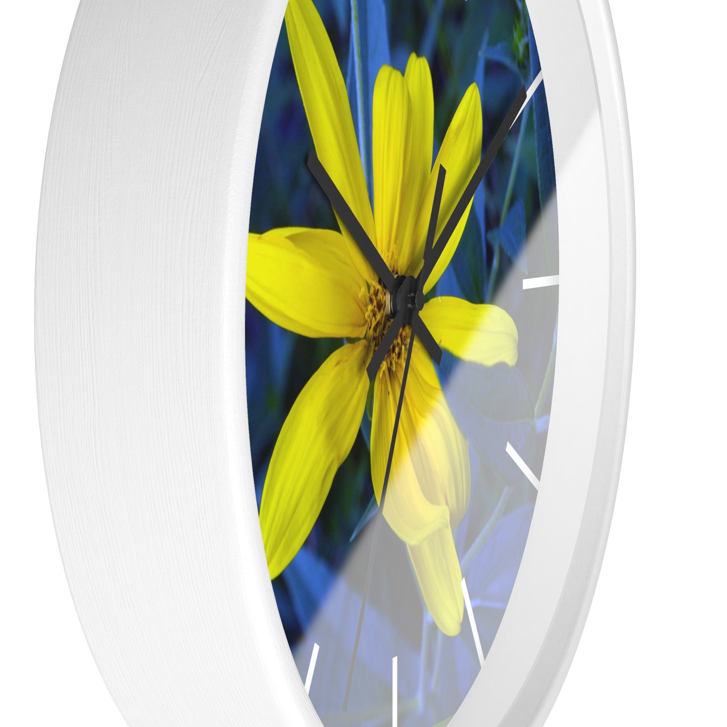 Bright Yellow Flower Wall Clock - Home Decor for Nature Lovers