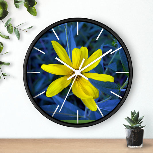 Bright Yellow Flower Wall Clock - Home Decor for Nature Lovers
