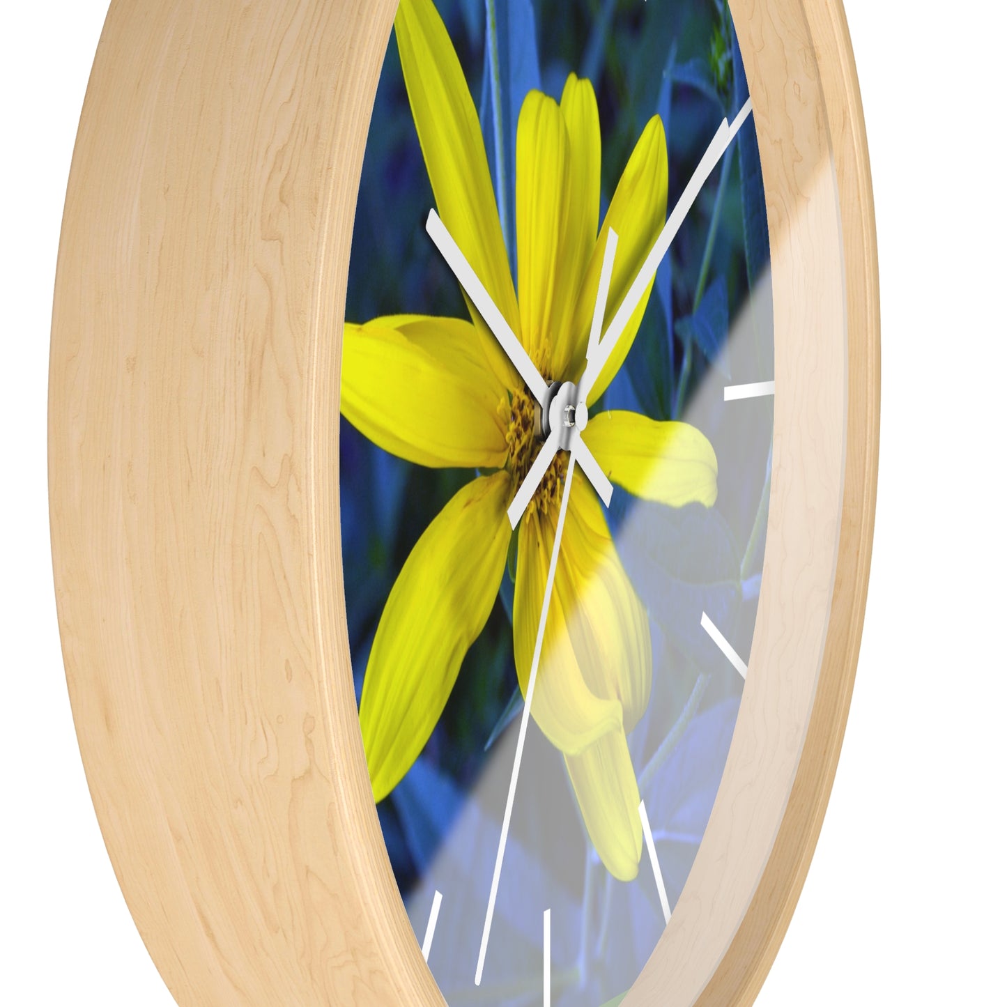 Bright Yellow Flower Wall Clock - Home Decor for Nature Lovers