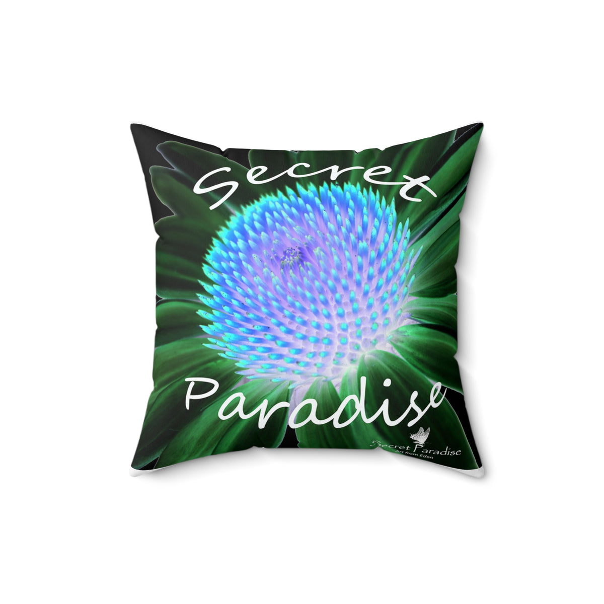 Secret Paradise Floral Square Pillow