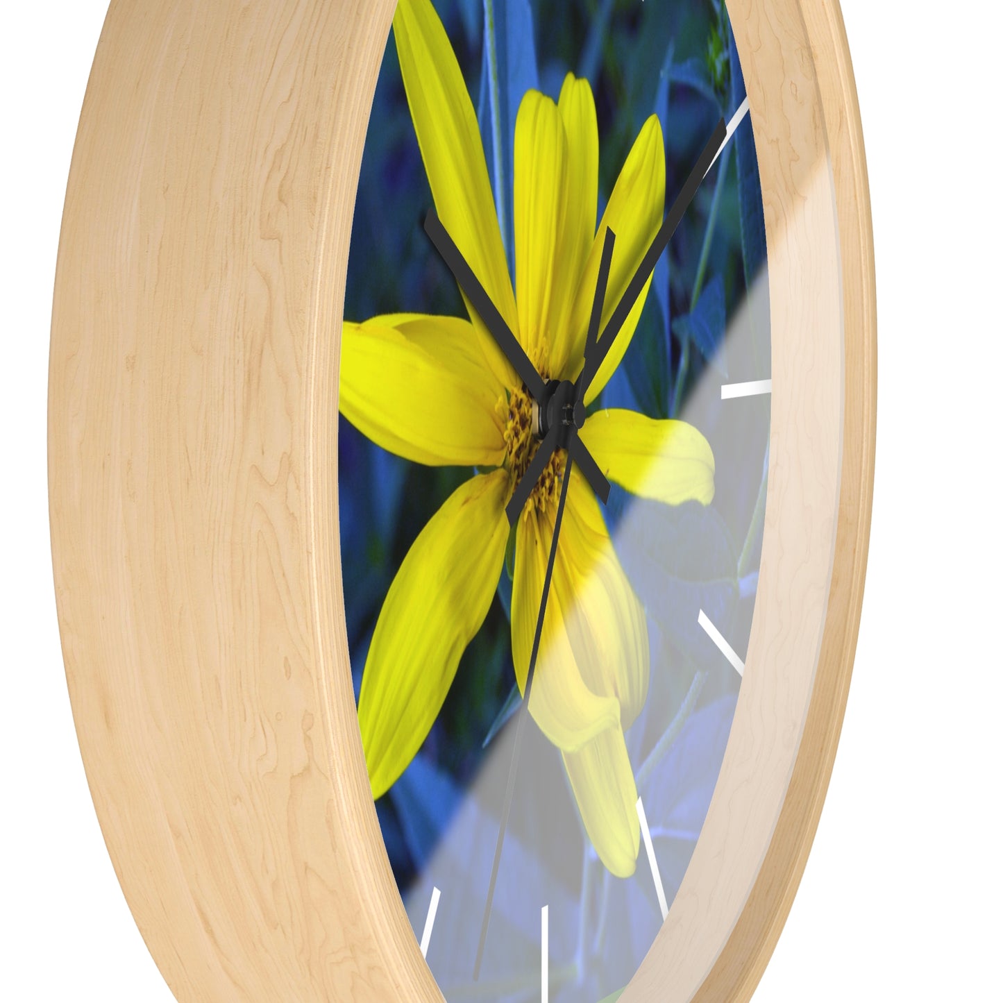 Bright Yellow Flower Wall Clock - Home Decor for Nature Lovers