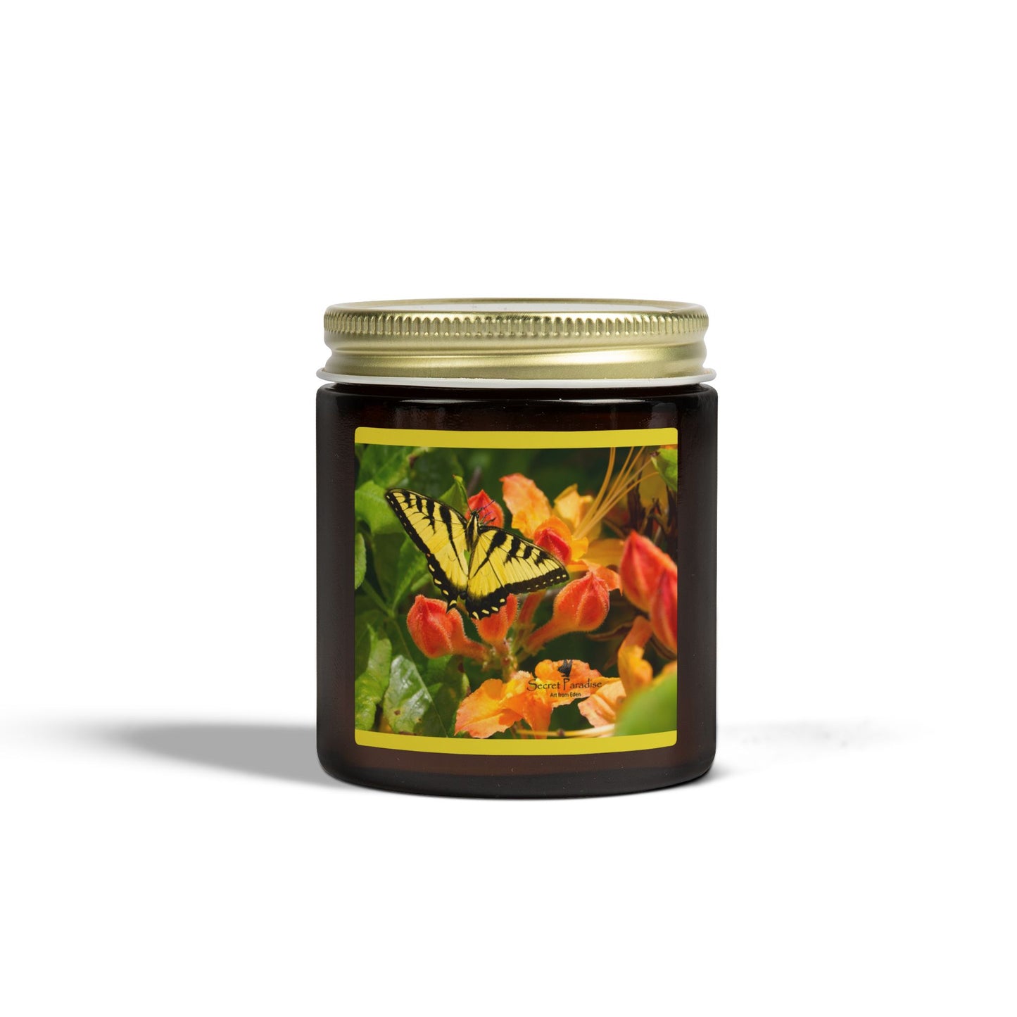 Coconut Apricot Soy Candle — Floral Butterfly Scent (4oz & 9oz)