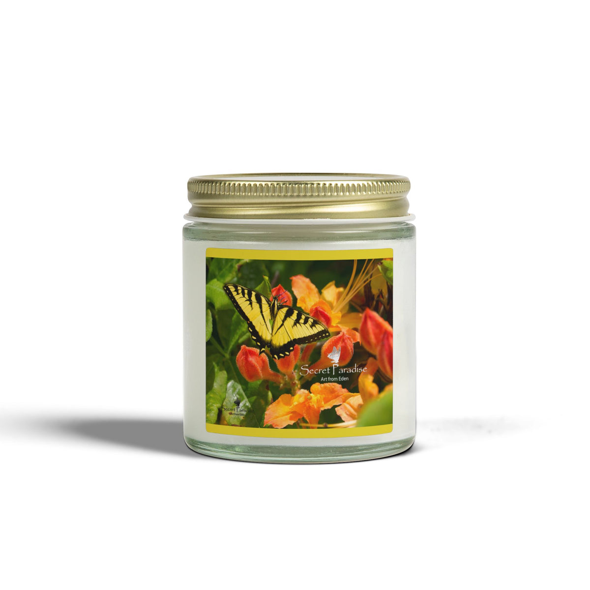 Coconut Apricot Soy Candle — Floral Butterfly Scent (4oz & 9oz)