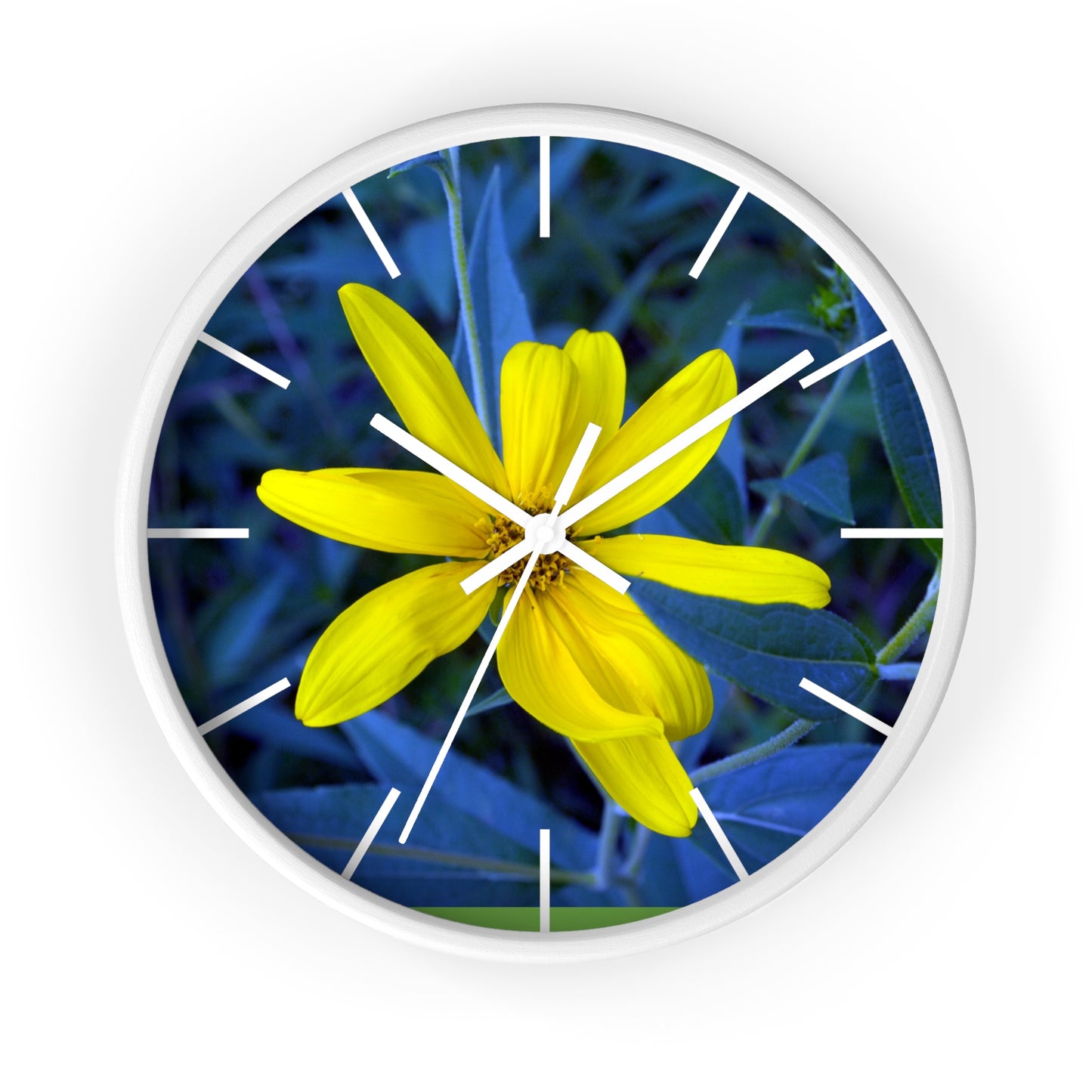 Bright Yellow Flower Wall Clock - Home Decor for Nature Lovers