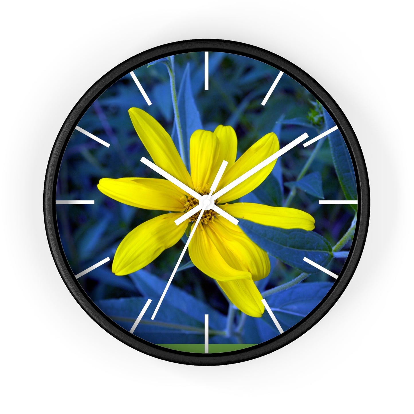 Bright Yellow Flower Wall Clock - Home Decor for Nature Lovers