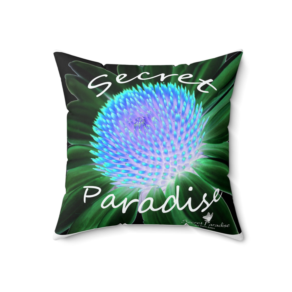 Secret Paradise Floral Square Pillow