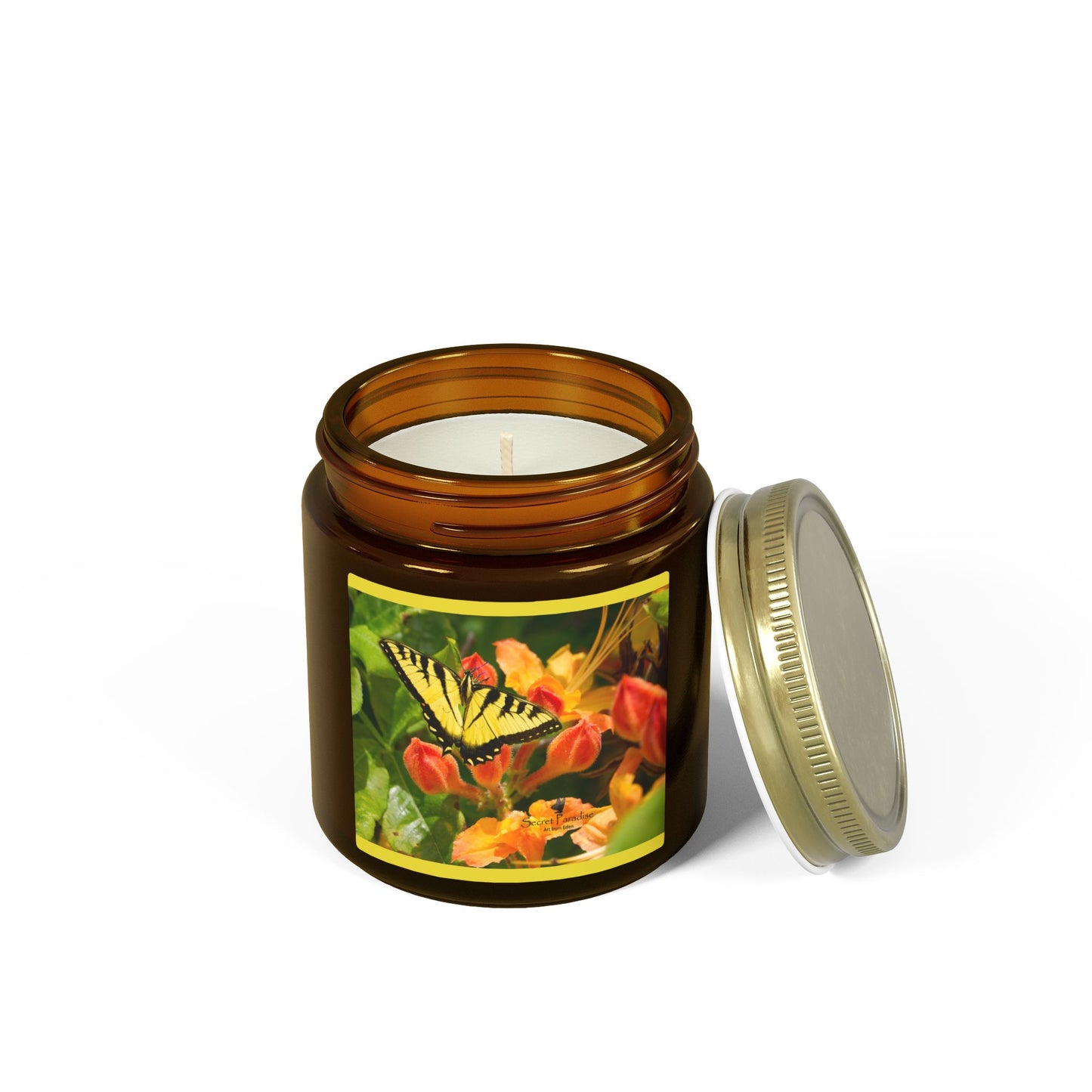 Coconut Apricot Soy Candle — Floral Butterfly Scent (4oz & 9oz)