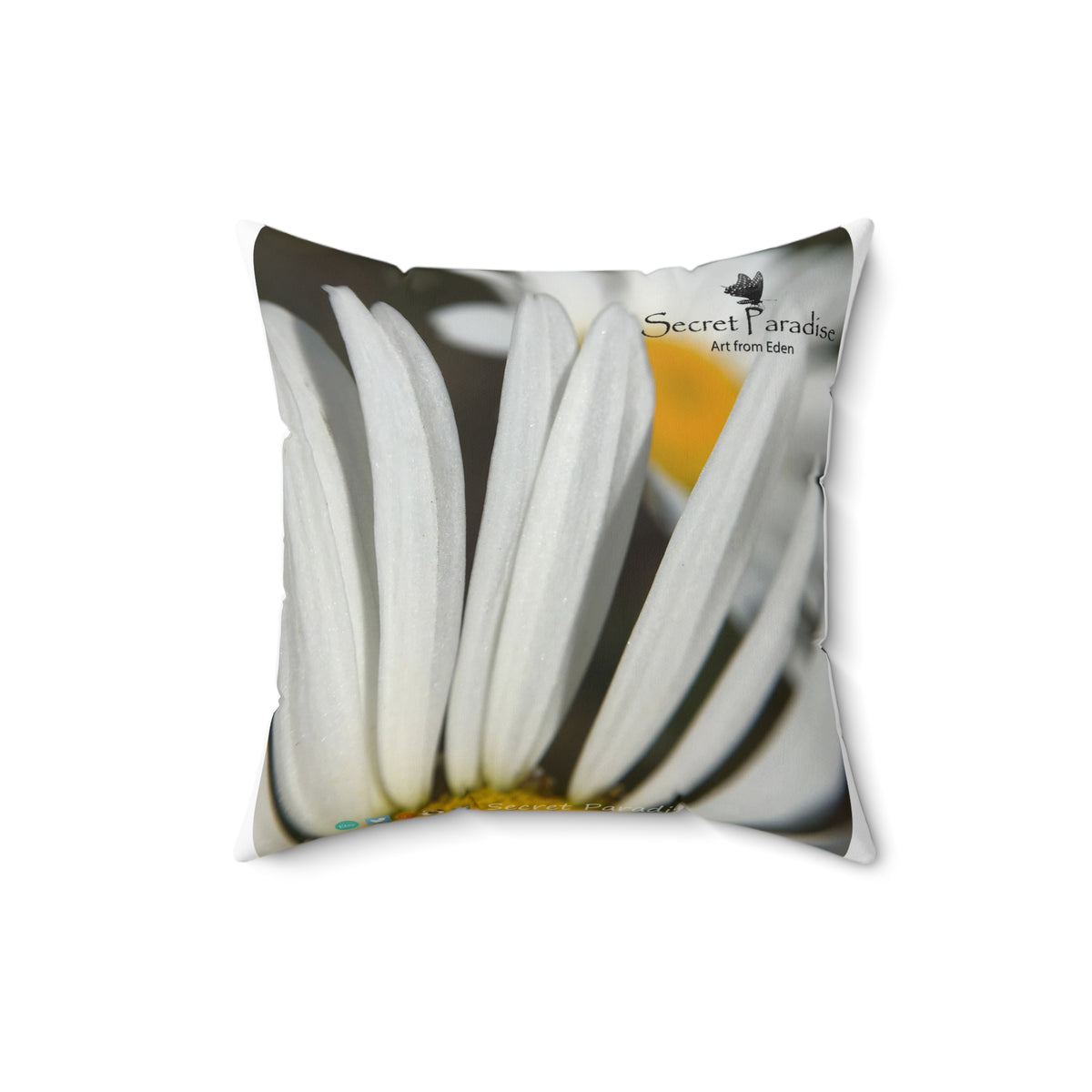 Secret Paradise Floral Square Pillow