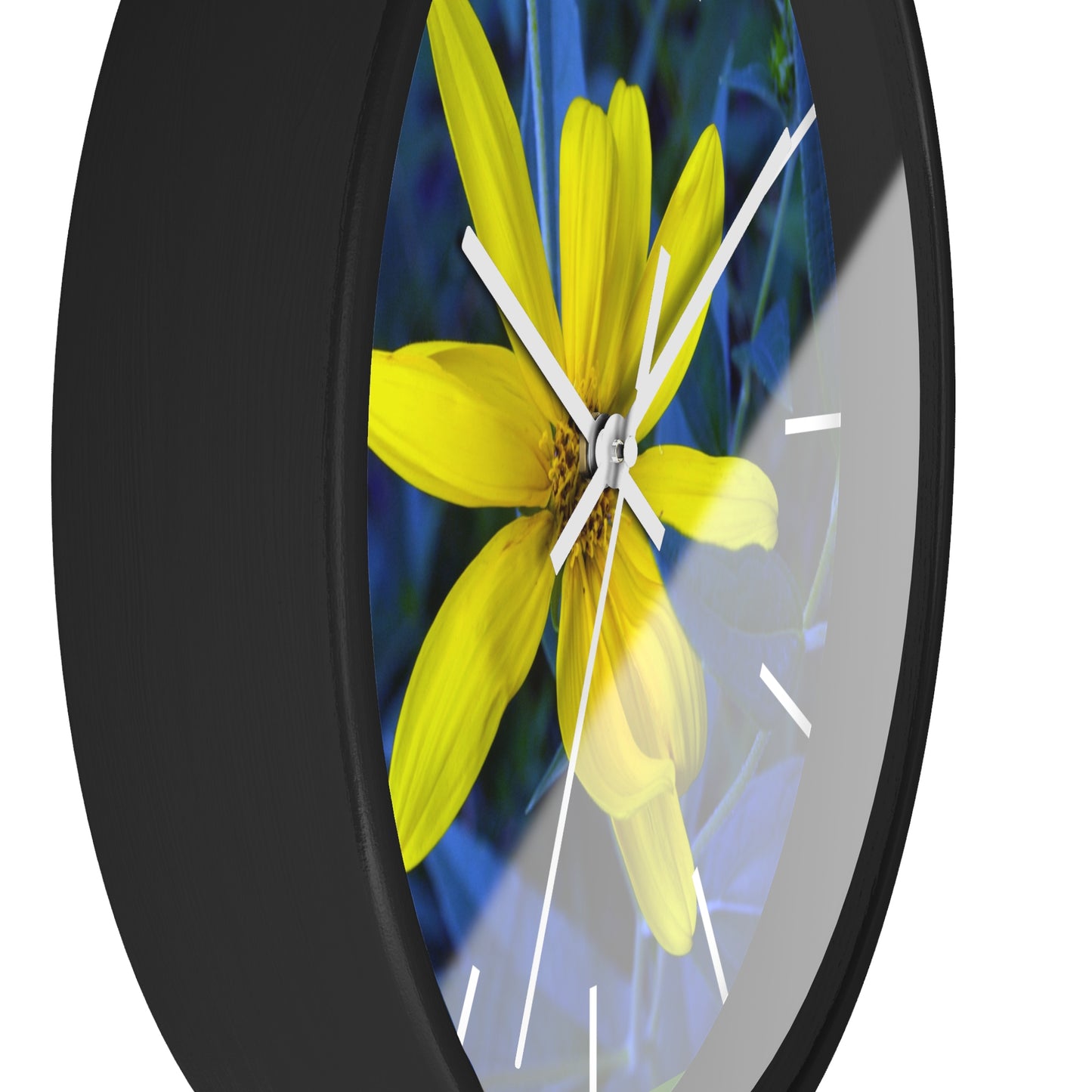 Bright Yellow Flower Wall Clock - Home Decor for Nature Lovers