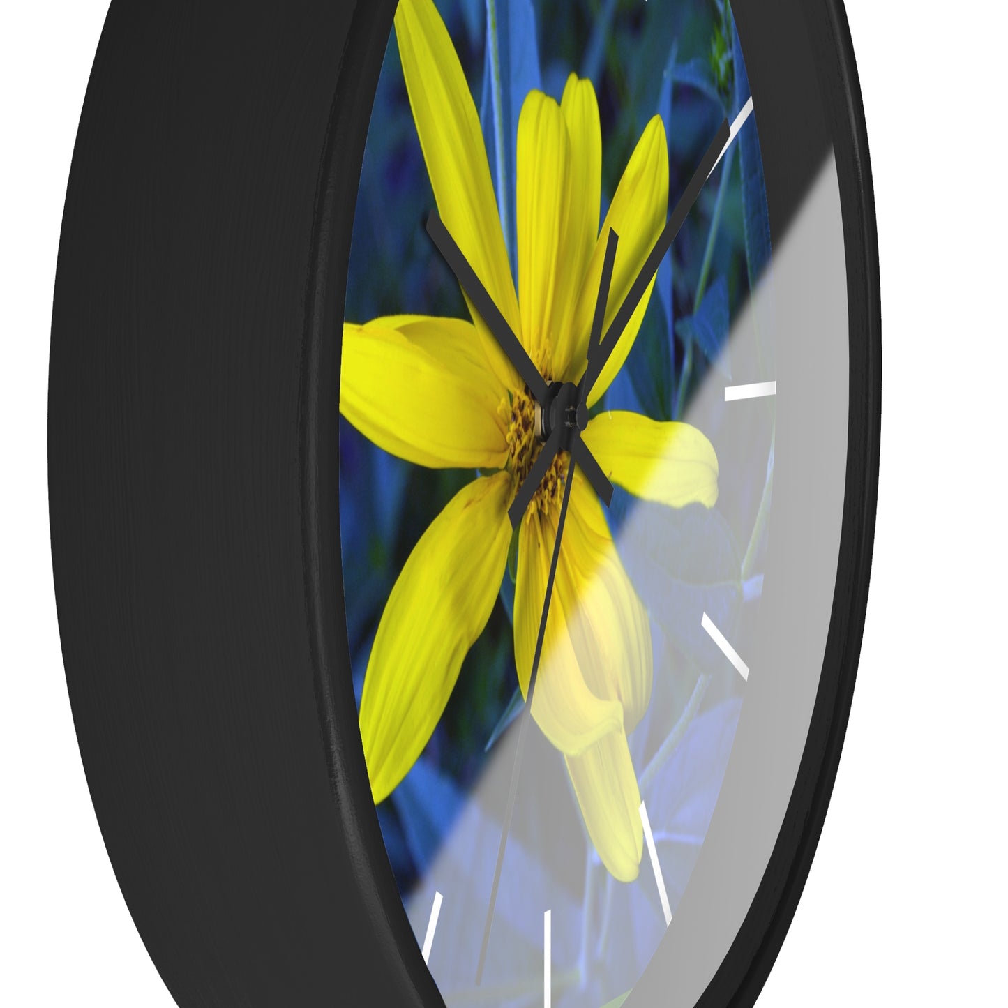 Bright Yellow Flower Wall Clock - Home Decor for Nature Lovers
