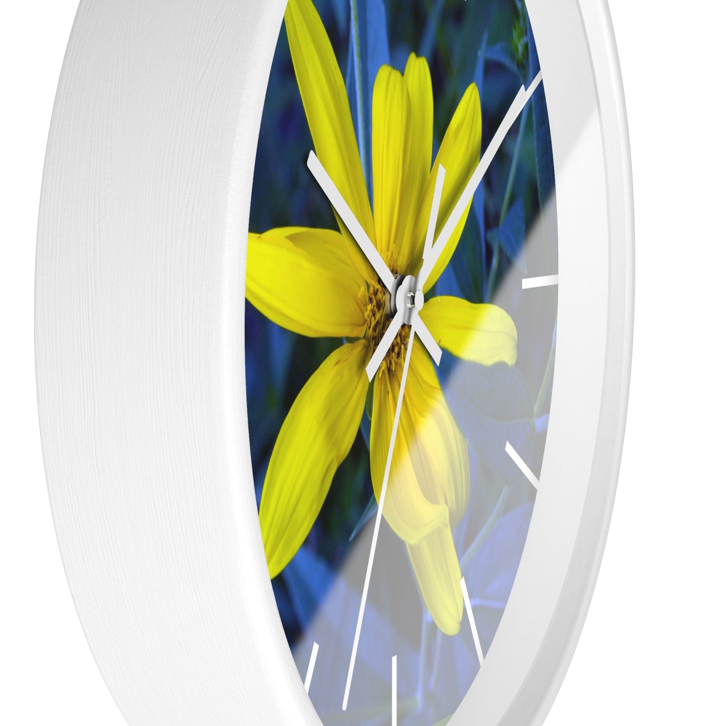 Bright Yellow Flower Wall Clock - Home Decor for Nature Lovers