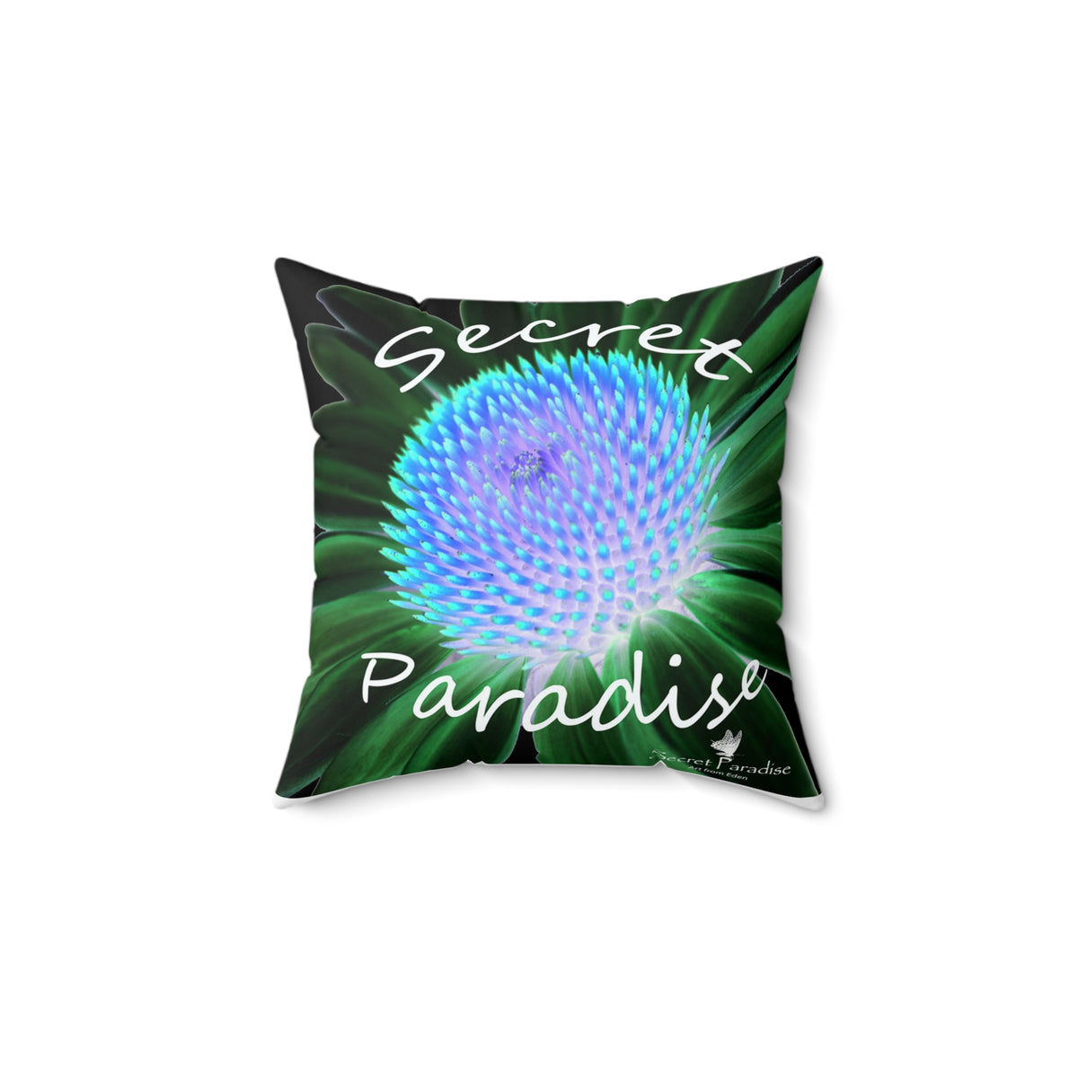Secret Paradise Floral Square Pillow
