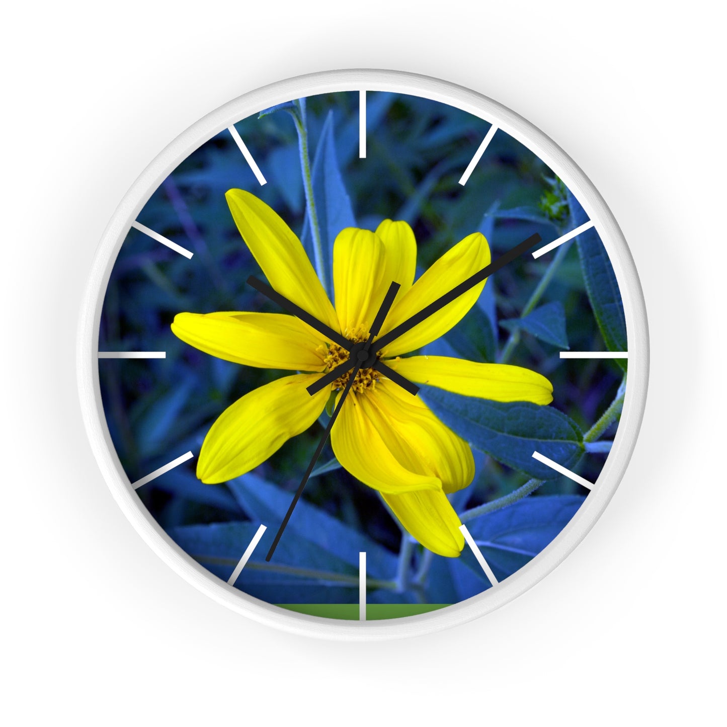 Bright Yellow Flower Wall Clock - Home Decor for Nature Lovers