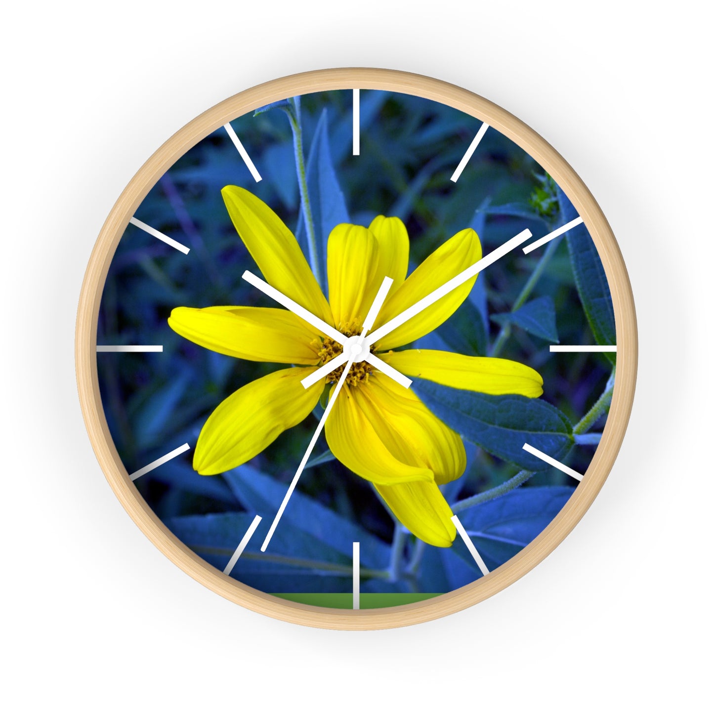 Bright Yellow Flower Wall Clock - Home Decor for Nature Lovers