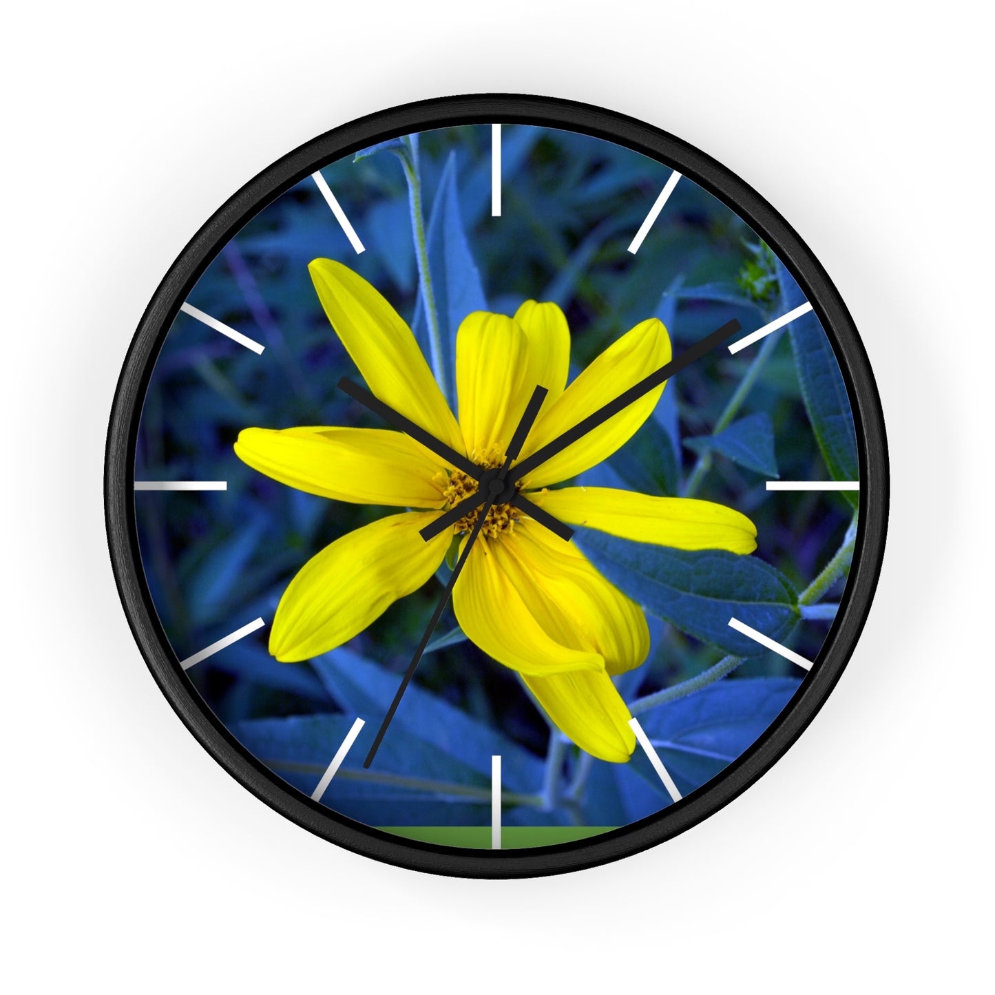 Bright Yellow Flower Wall Clock - Home Decor for Nature Lovers
